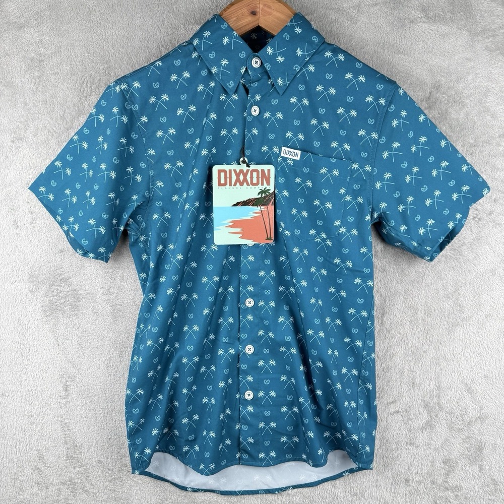 Dixxon Flannel Co Two Palms S/S Sleeve Shirt Button Up Shirt Mens‎ XS Resort NWT